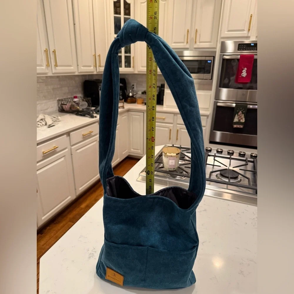 New Hope Girls Hobo Hippie Bag Teal Green Blush Carry Satchel Purse Bag